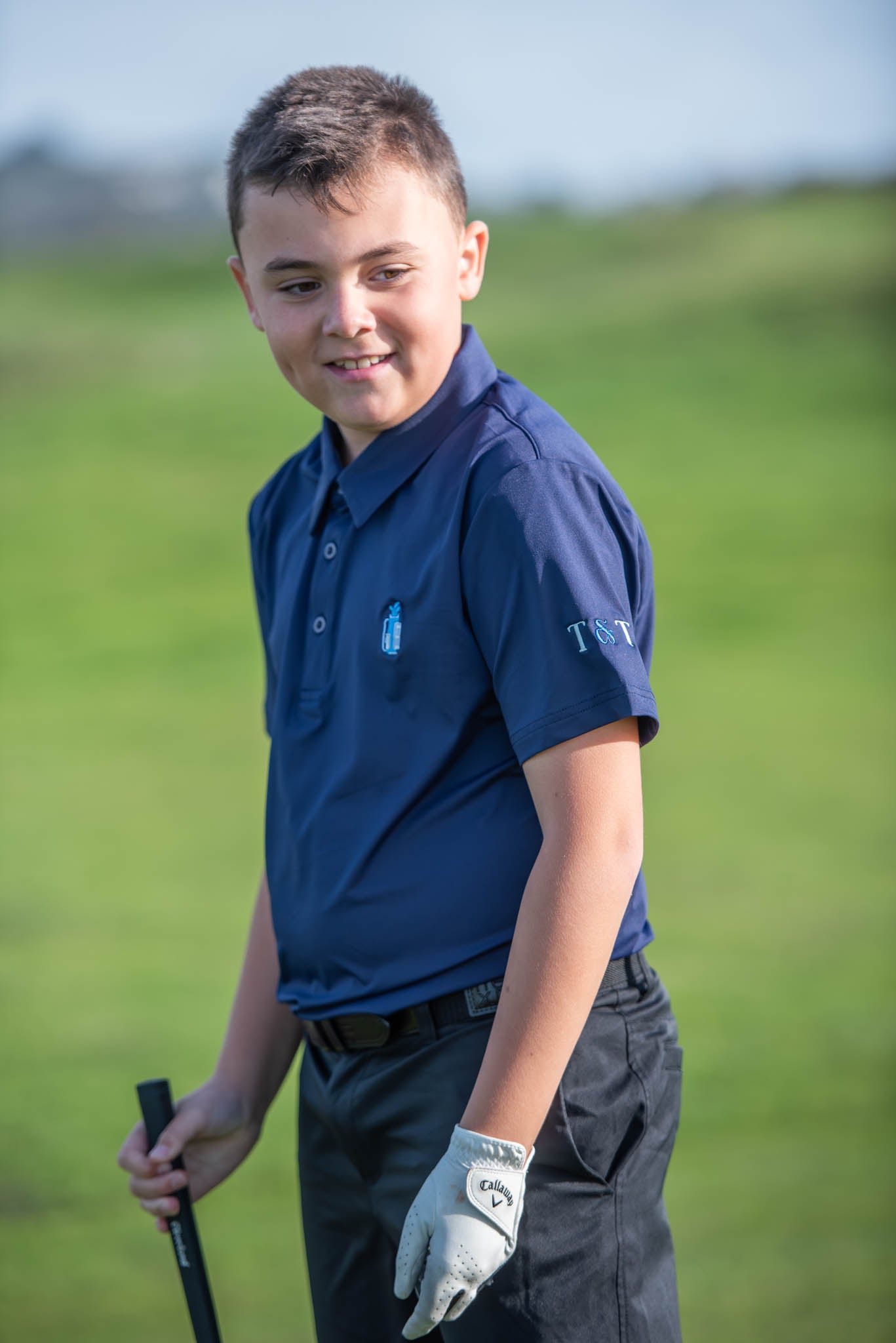 Kids Navy Golf Polo (Blue)