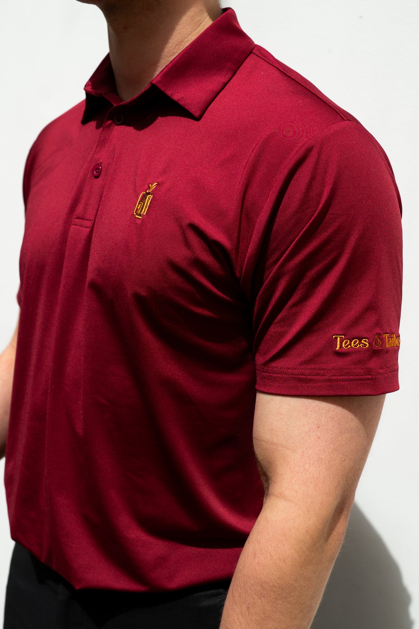 Burgundy Golf Polo