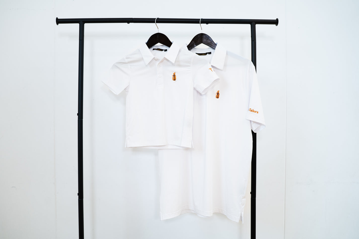 Kids and Adult White Golf Polo Bundle