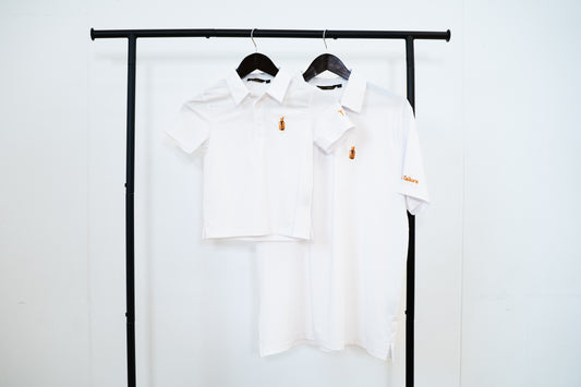 Kids and Adult White Golf Polo Bundle