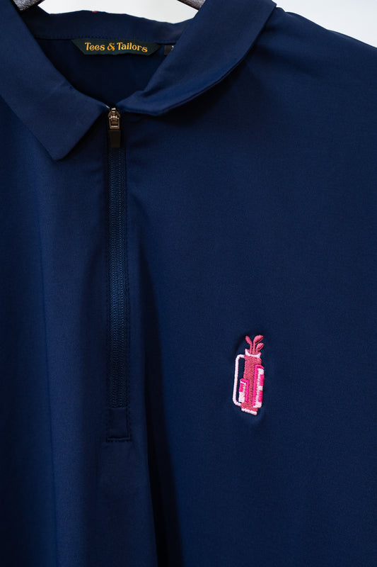 Kids Navy Midlayer (Pink)