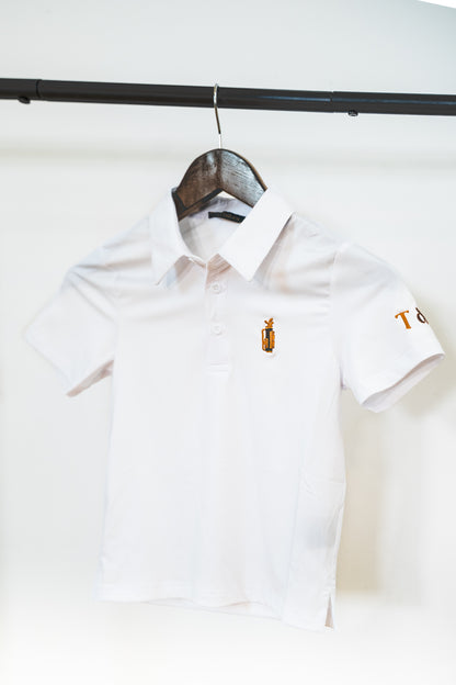 Kids White Golf Polo (Classic)