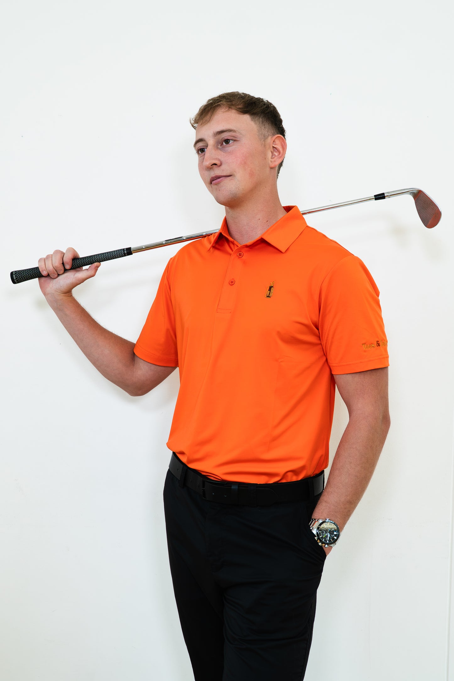 Sunset Orange Golf Polo