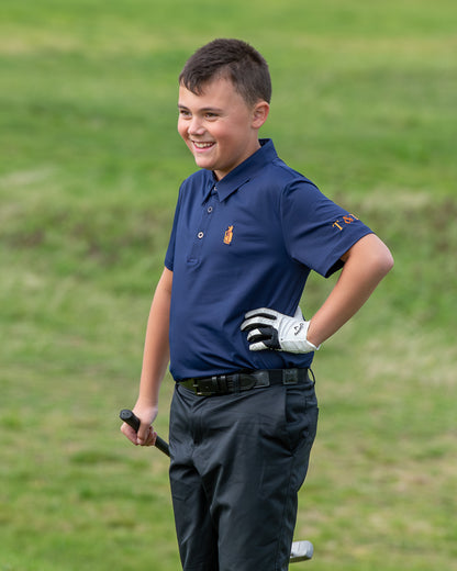 Kids Navy Golf Polo
