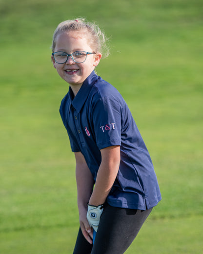 Kids Navy Golf Polo